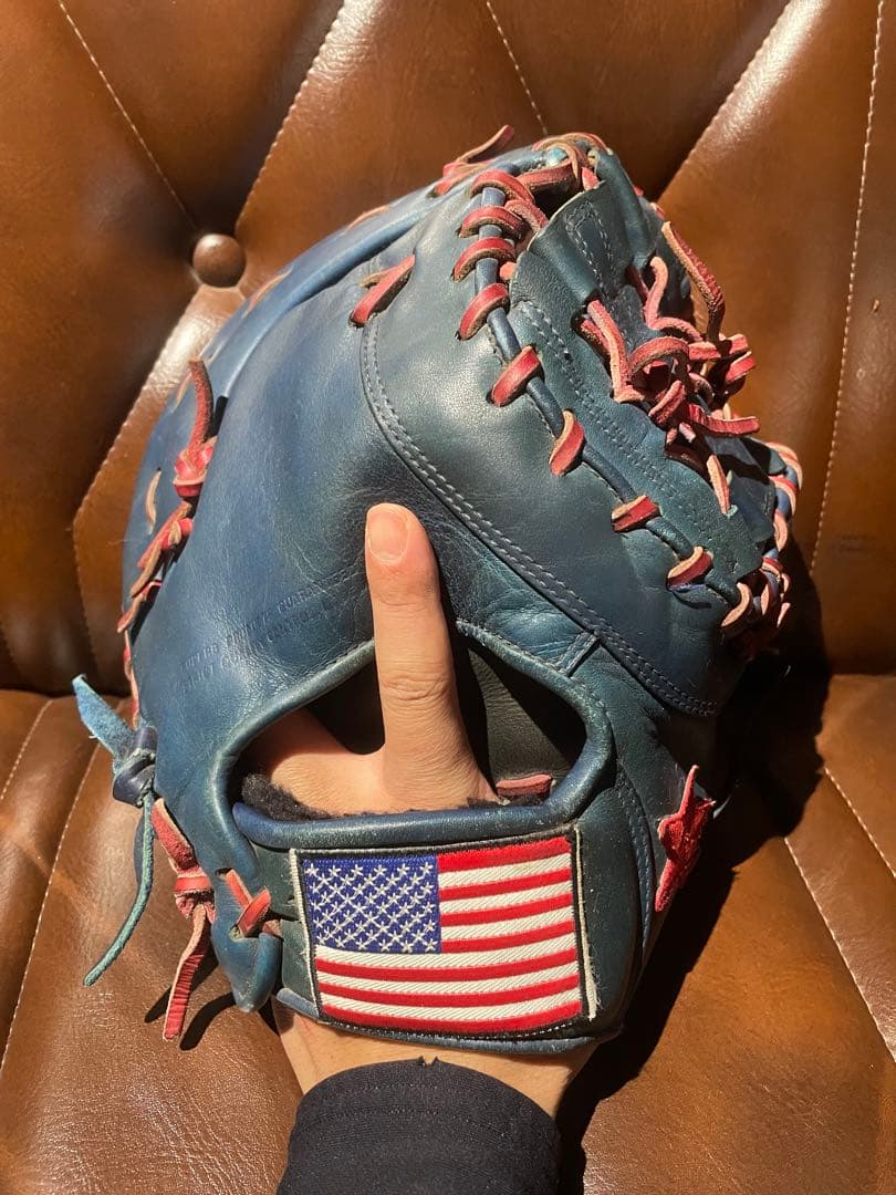 新シーズン！即戦力ミット　ミズノ　ファーストミット　USA ブルー&レッド