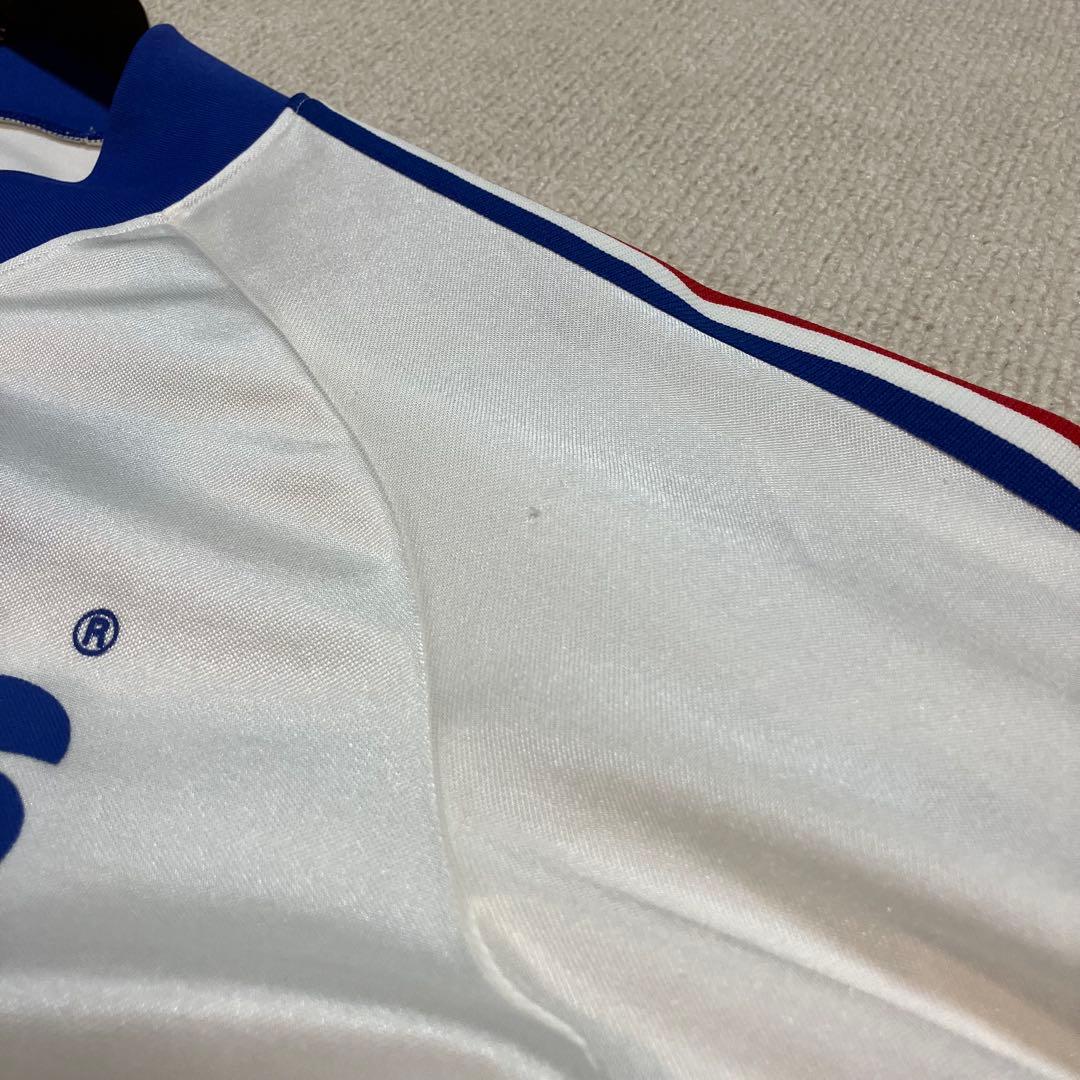 【L】old adidas長袖シャツ　トレフォイルロゴ　トリコロール　マリノス