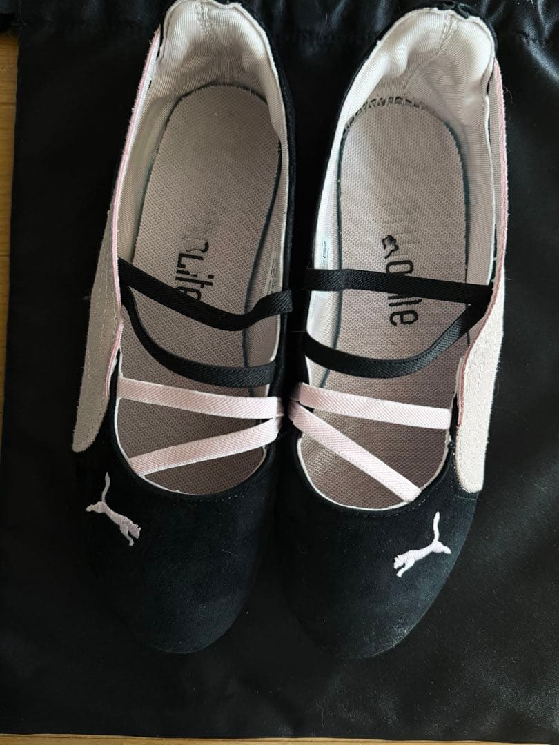 PUMA スピードキャットバレエ　ブラックピンク　24.5cm