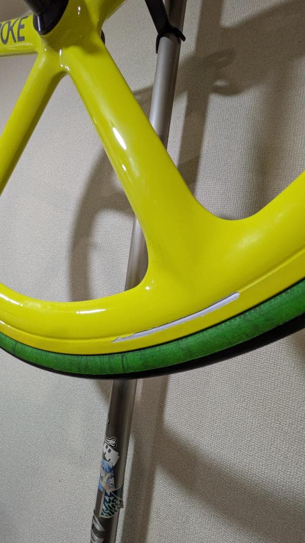 AeroSpoke フロント 黄色 クリンチャー ピスト バトンホイール