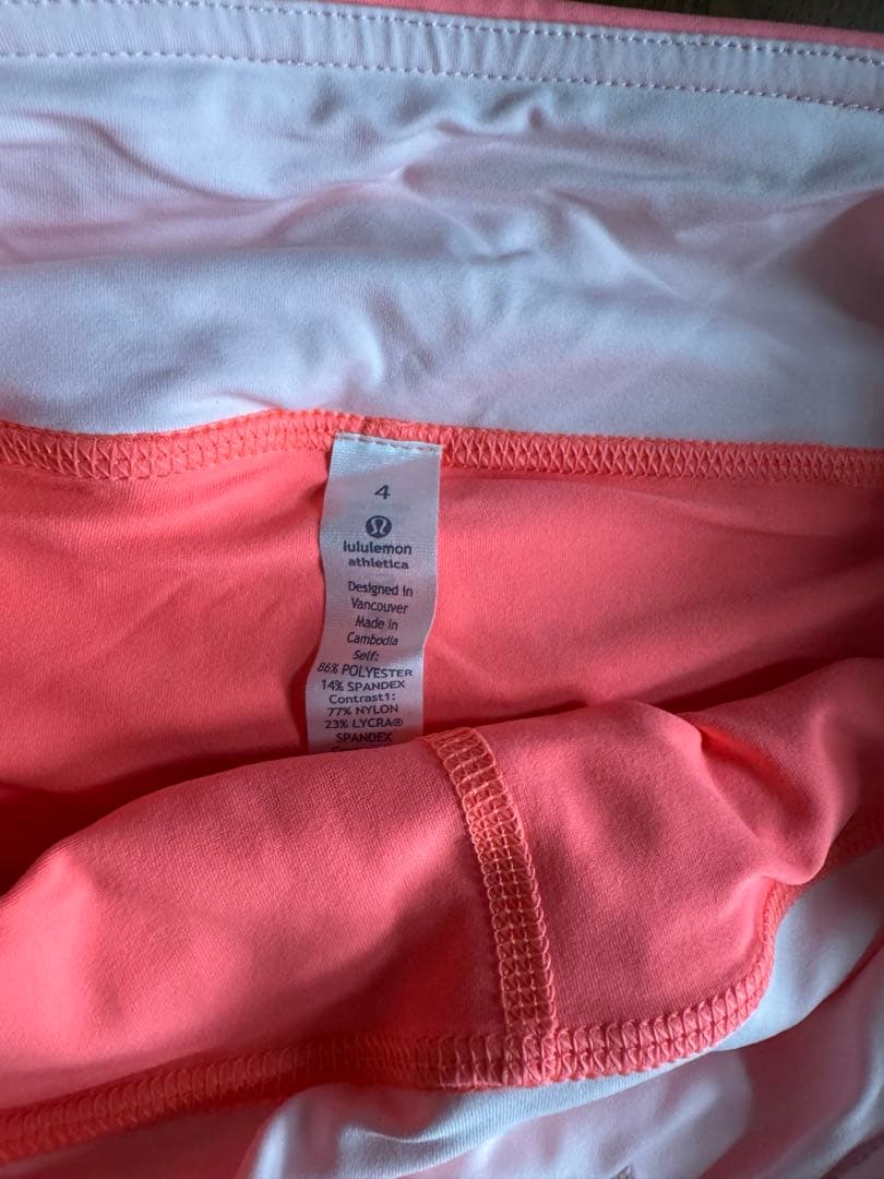 lululemon ルルレモン　スコート　テニス　ランニング