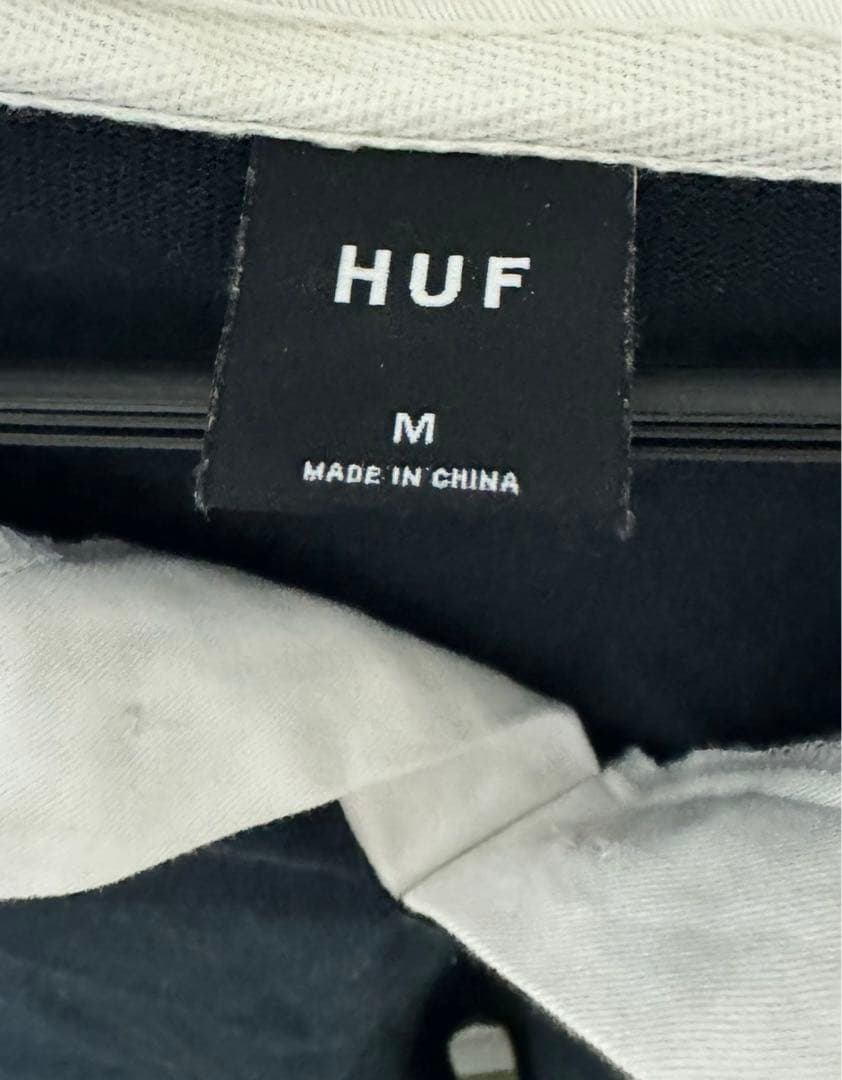 HUF(ハフ)》ロゴ刺繍　厚手ラガーシャツ