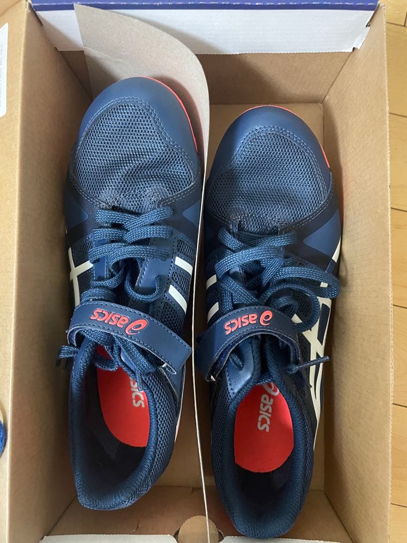 asics アシックススパイクシューズ ダークブルー/ホワイト