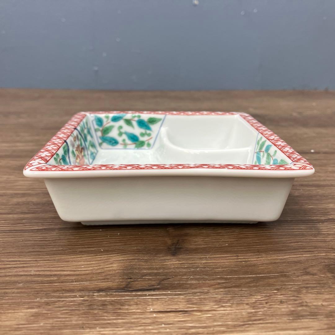 E-1 美品 有田焼 竹斎 銘々皿 仕切り皿 セット 和食器 食器 角皿 醤油皿