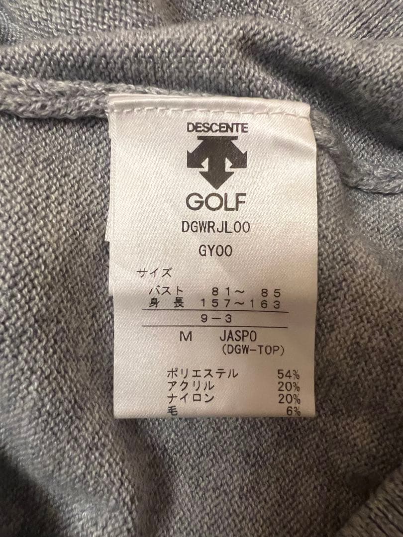 Mサイズ DESCENTEGOLF モックネックインターシャニット