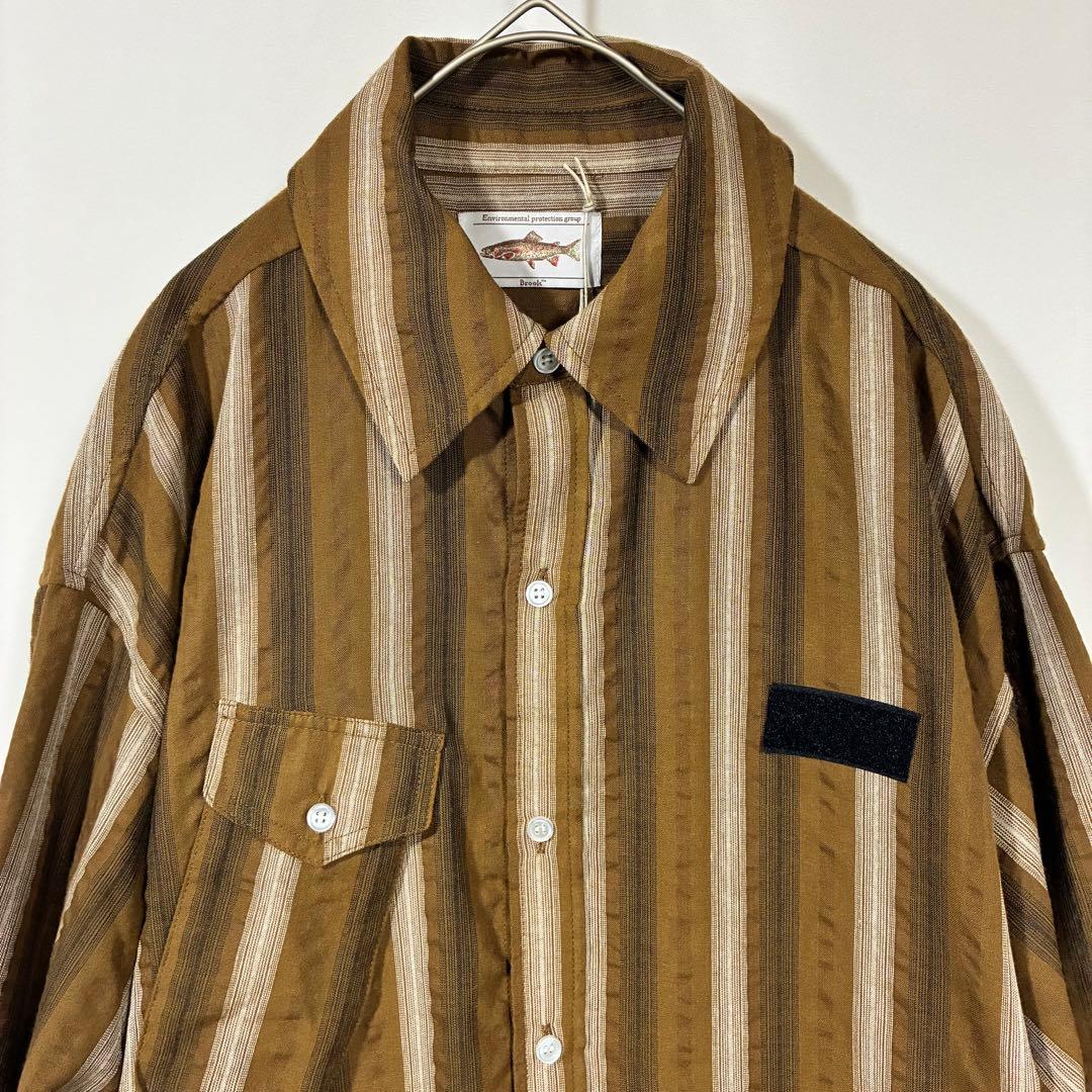 【タグ付き未使用品】Brook フィッシング ツール シャツ ブラウン