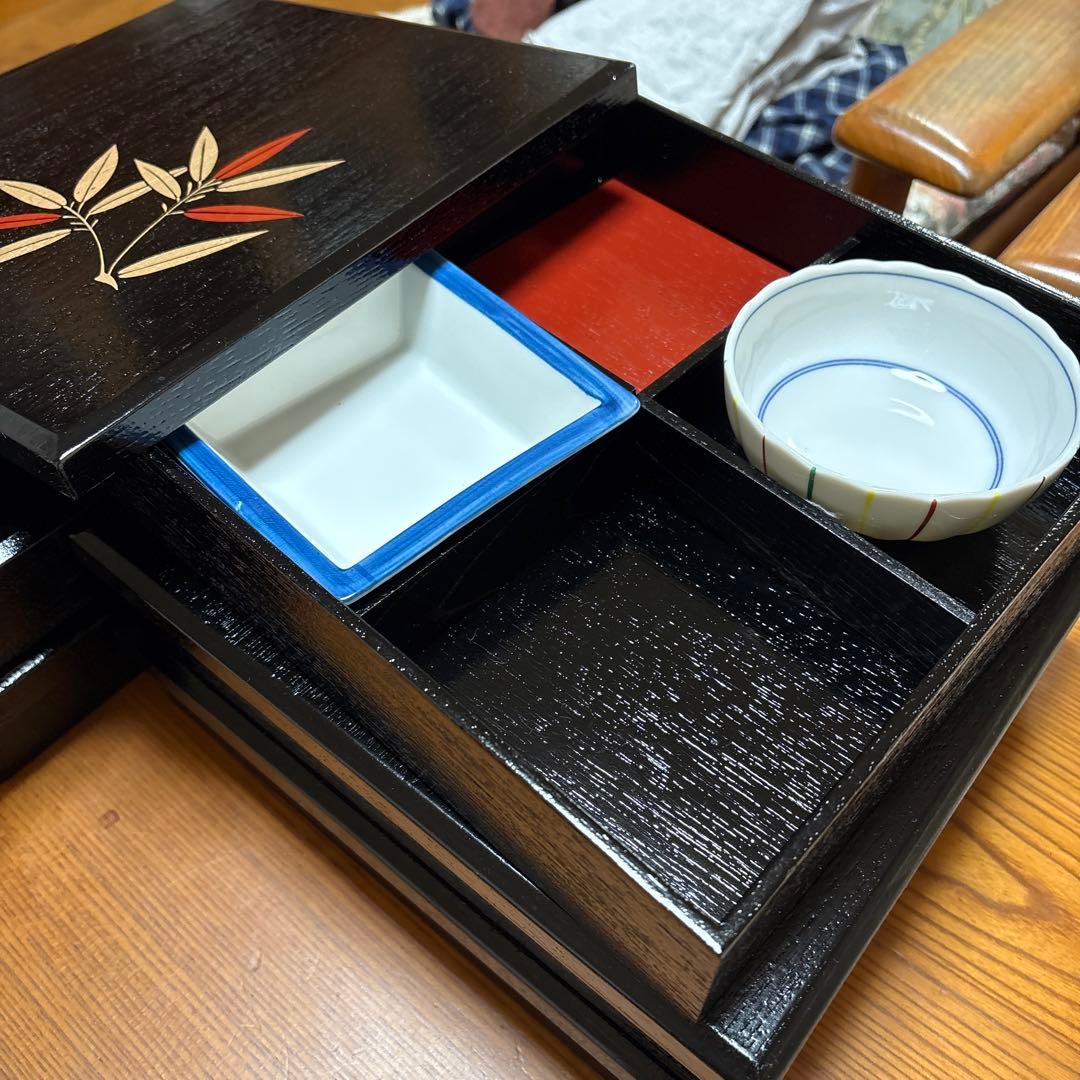 越前塗　松花堂弁当箱　5客セット