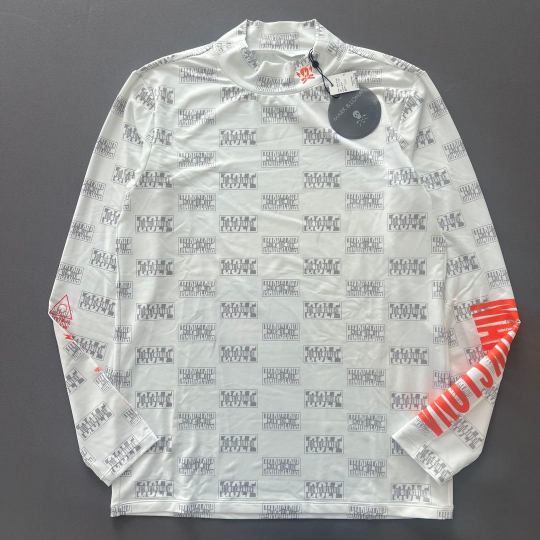 【新品】MARK&LONA マークアンドロナ　モックネック　長袖シャツ　総柄
