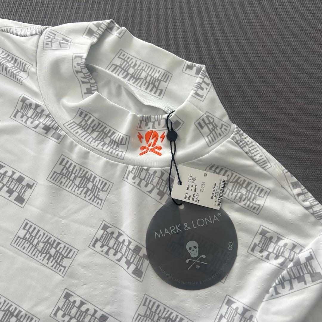 【新品】MARK&LONA マークアンドロナ　モックネック　長袖シャツ　総柄