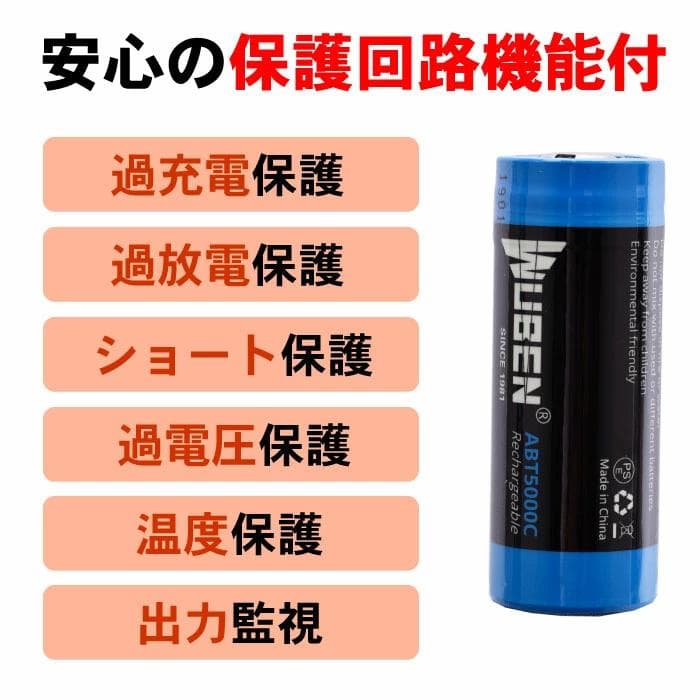 WUBEN T70 4200LM Type-C充電式 防水 PSE認証済電池付き