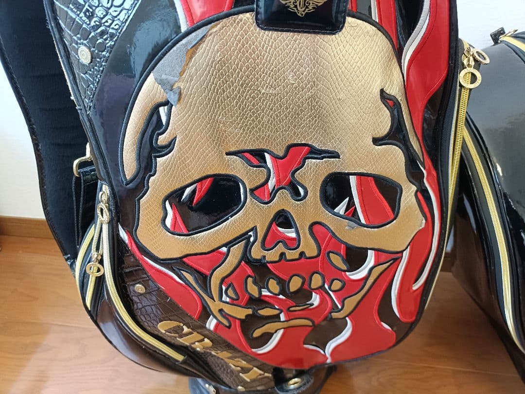 CRAZY クレイジーキャディバッグ スカルデザイン 中古