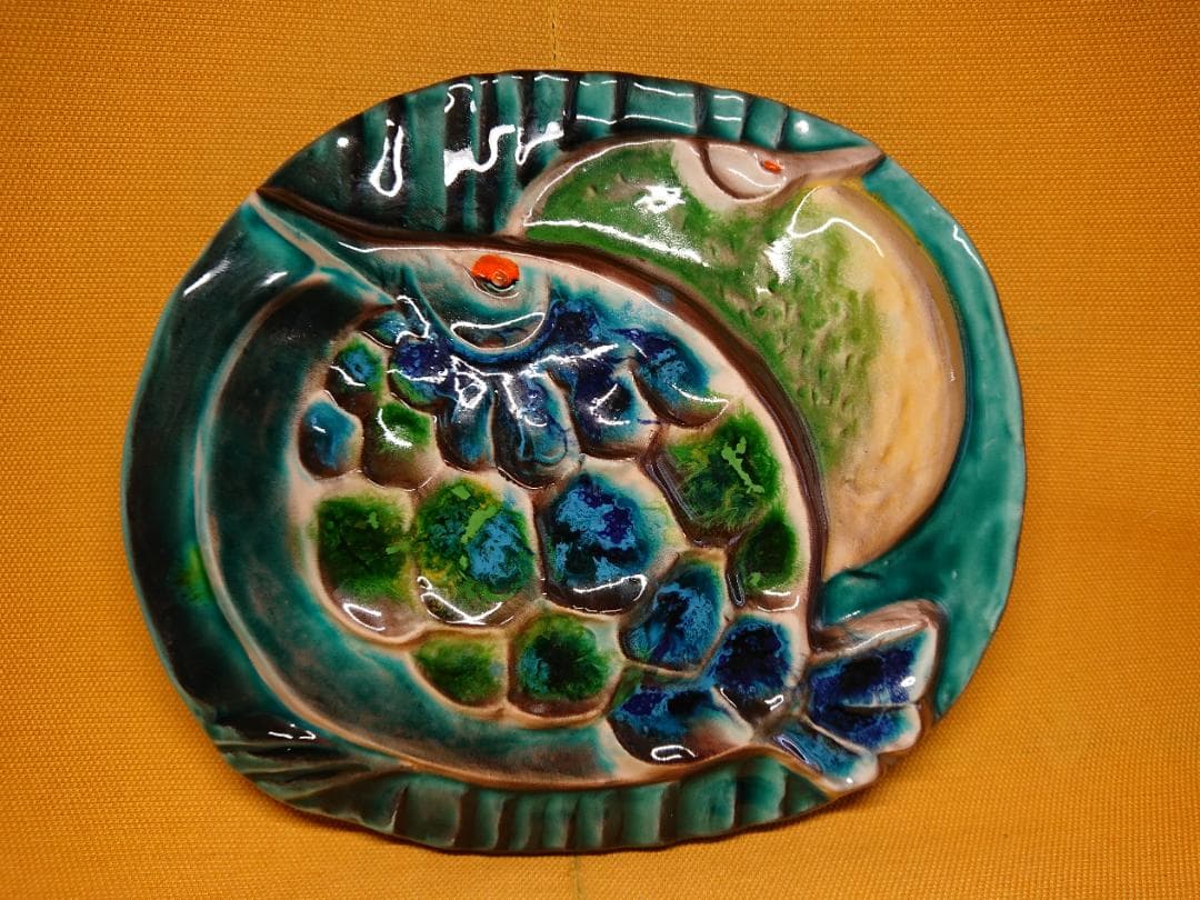 【美品】鳥　bird　バード　壁掛け　陶器　置物　インテリア　工芸品　A3116