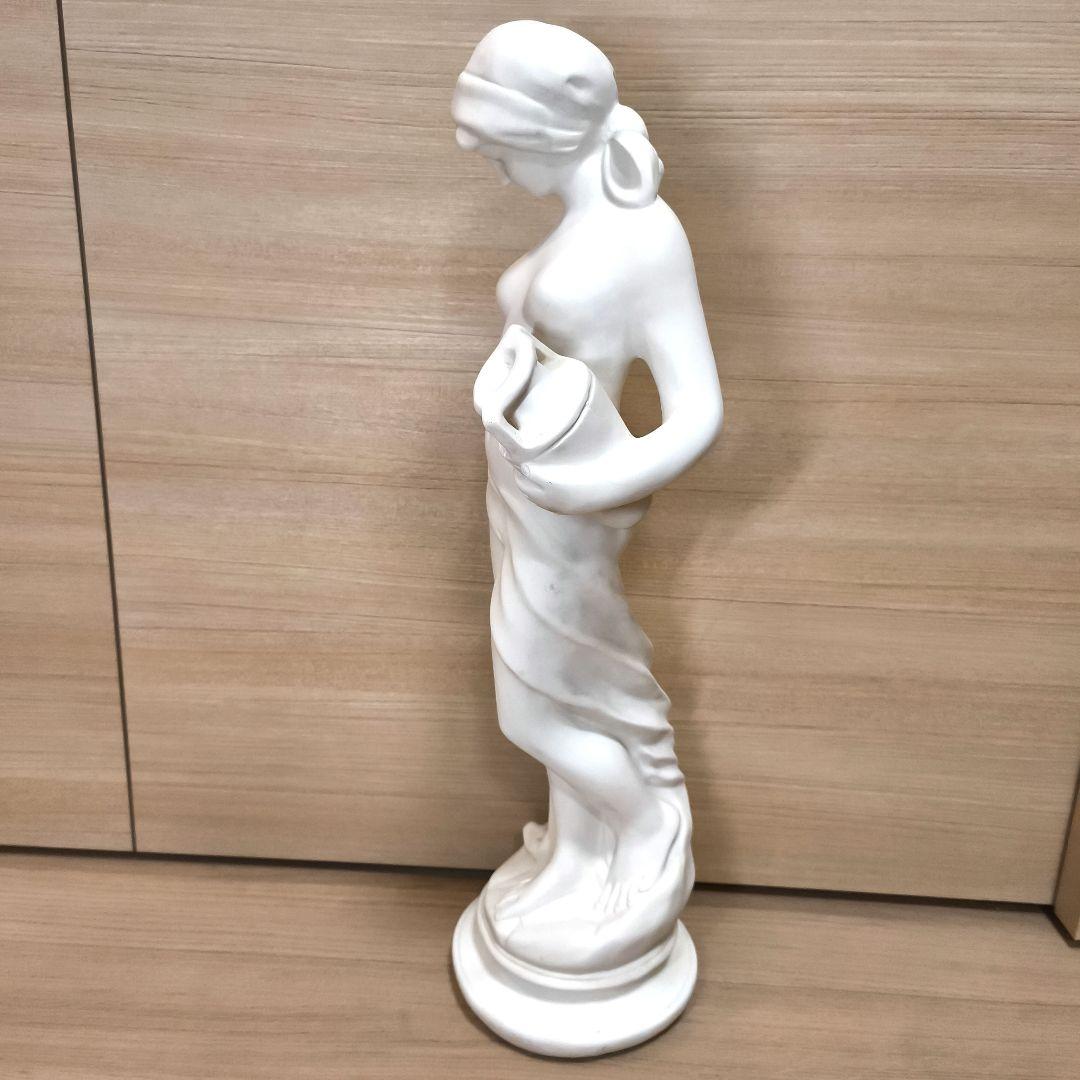 石膏像 水の精 ホワイト陶器製女性像 高さ約65.5cm