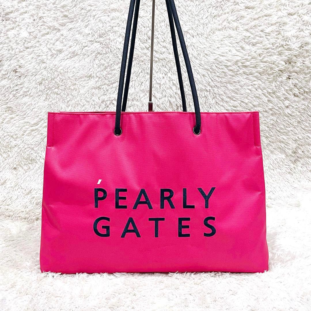 極美品 PEARLY GATES ロッカーバッグ ビッグ ピンク トートバッグ