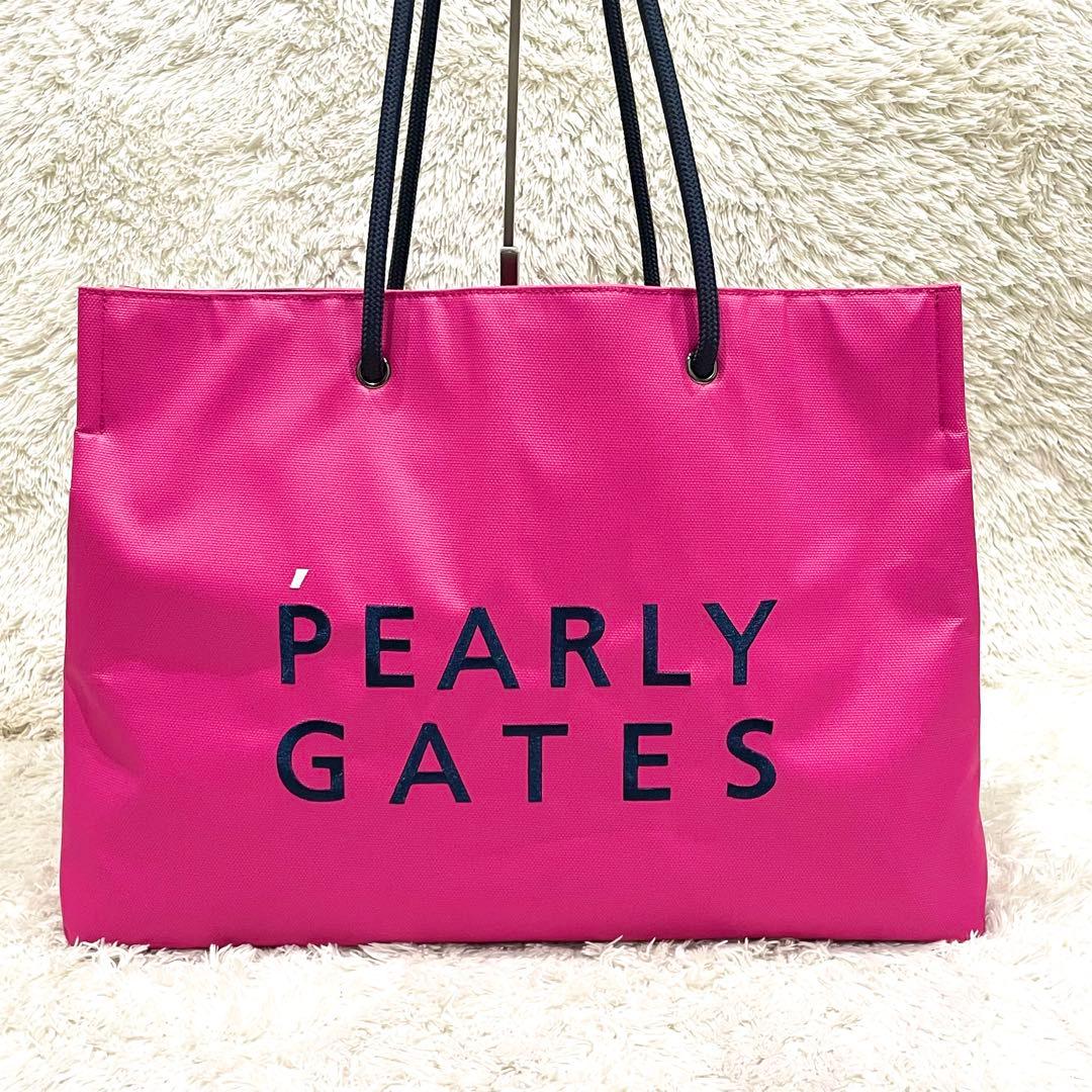 極美品 PEARLY GATES ロッカーバッグ ビッグ ピンク トートバッグ