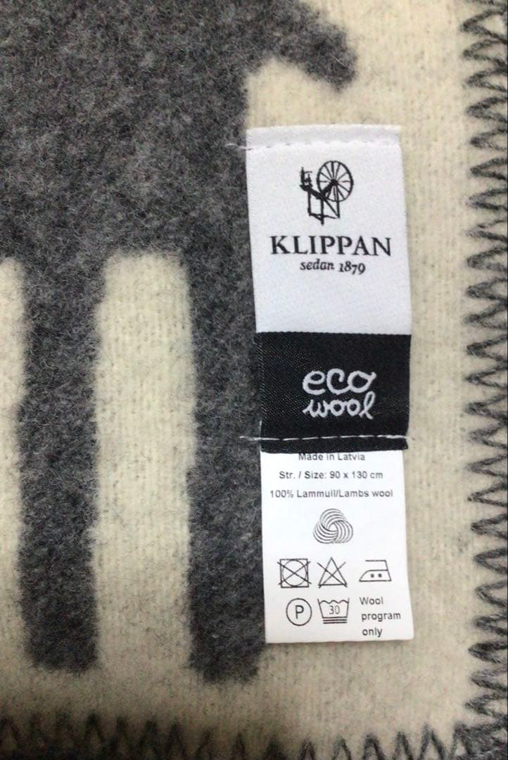 KLIPPAN クリッパンブランケット トナカイ柄 エコウール 90x130㎝