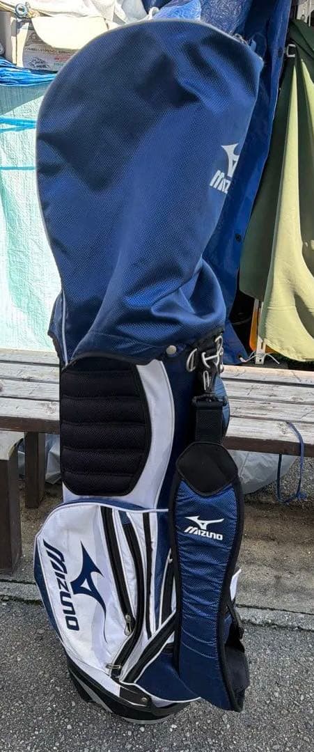☆中古品【MIZUNO/ミズノ/スタンド式キャディーバッグ】９型/ミズノブルー☆