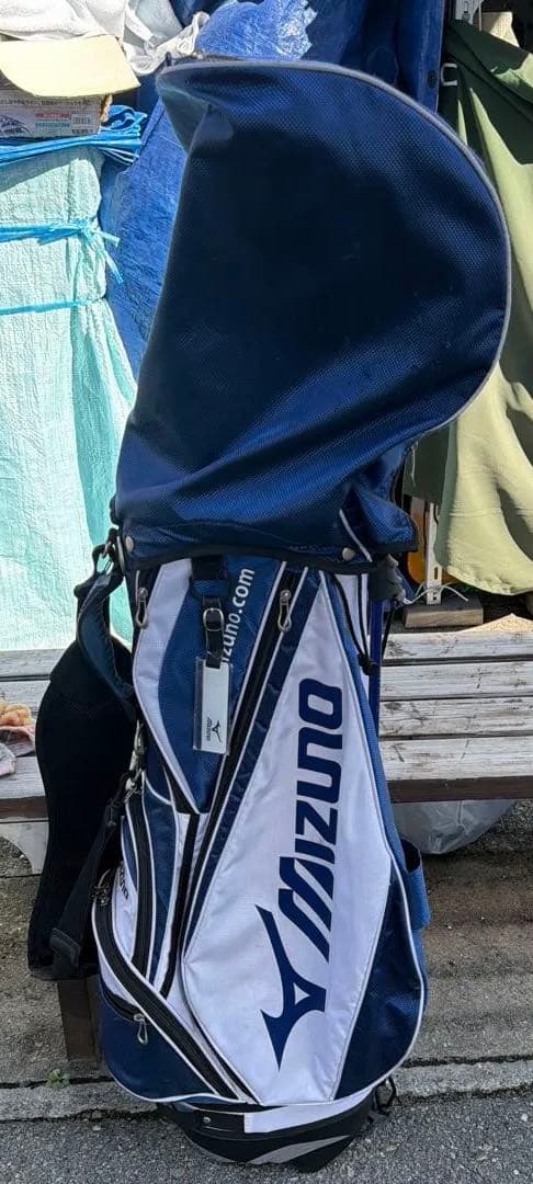 ☆中古品【MIZUNO/ミズノ/スタンド式キャディーバッグ】９型/ミズノブルー☆