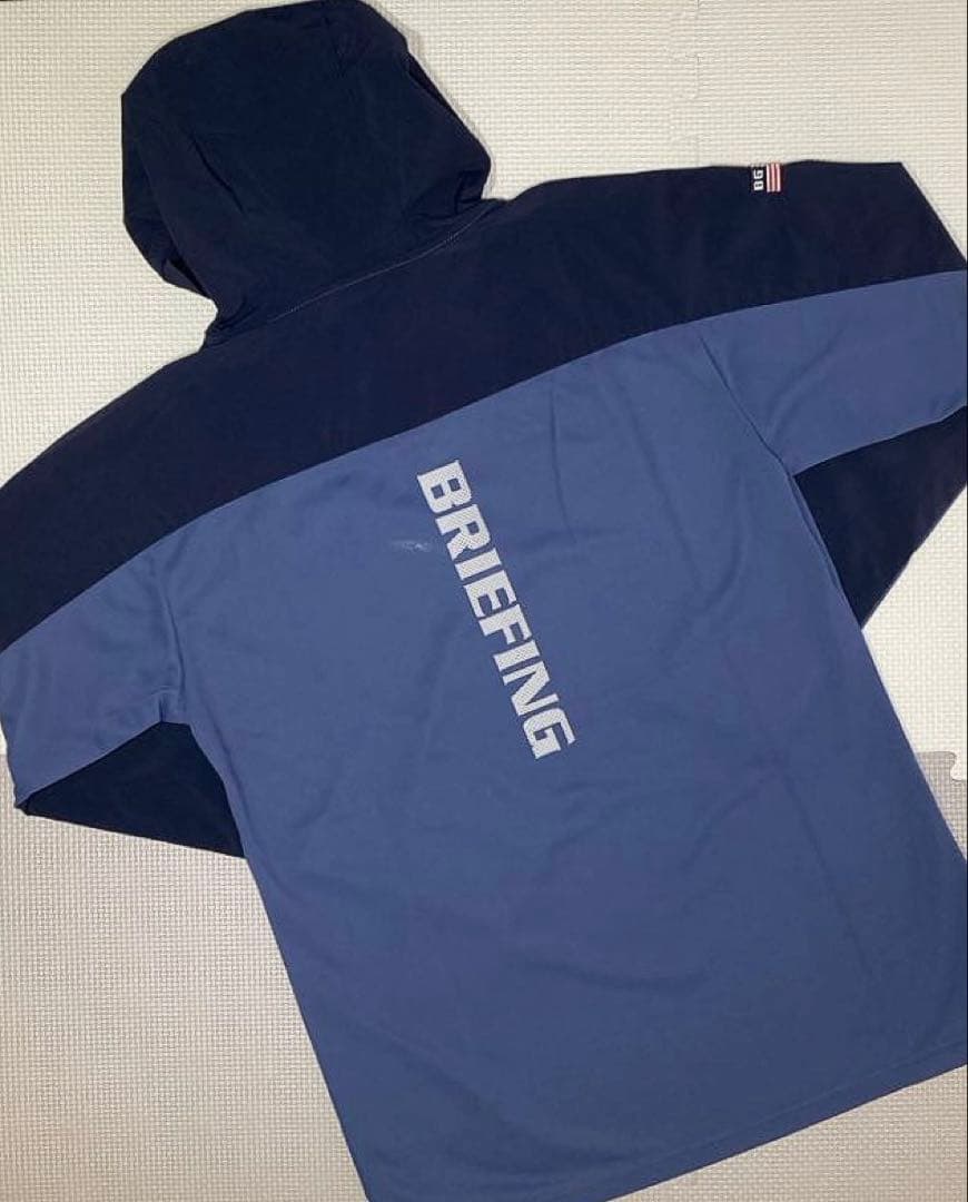 BRIEFING GOLF MS HALF ZIP HOODIE（BLUE／M）