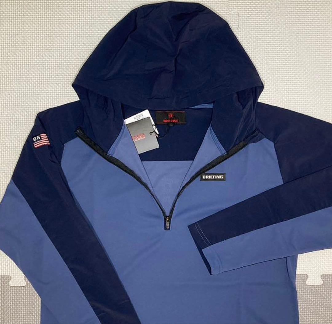 BRIEFING GOLF MS HALF ZIP HOODIE（BLUE／M）