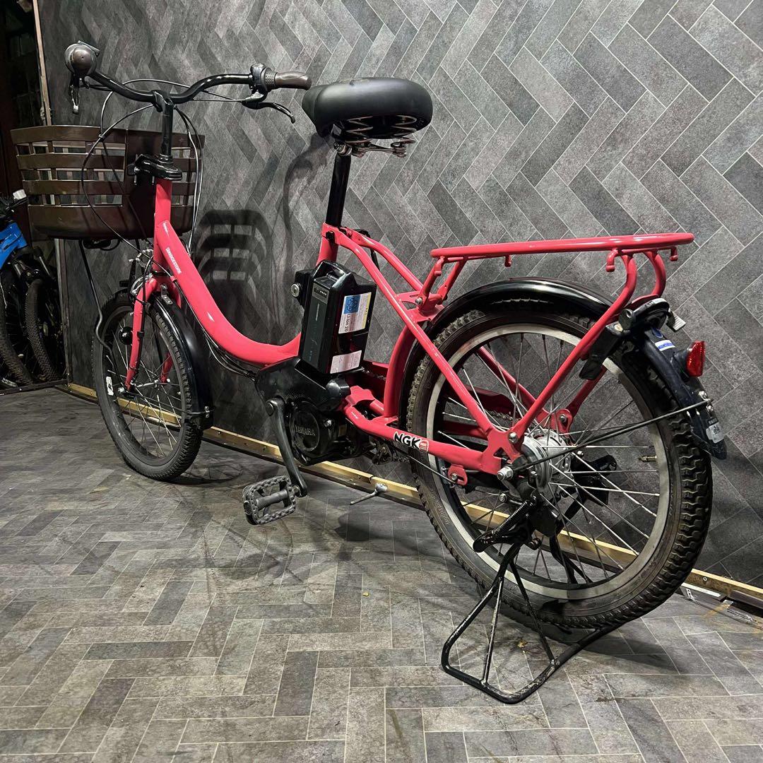 電動アシスト自転車 ピンク 前面バスケット付き