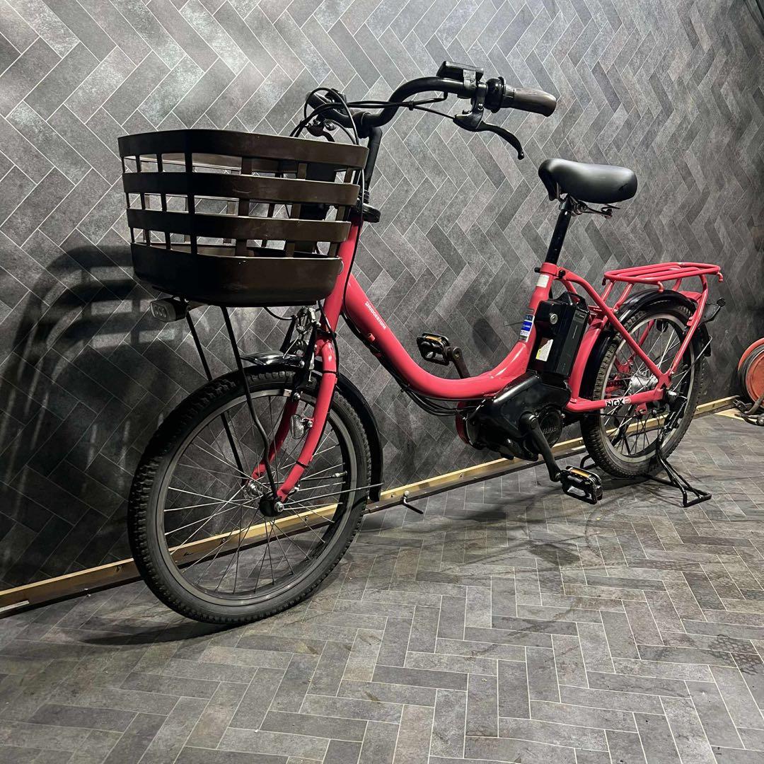 電動アシスト自転車 ピンク 前面バスケット付き