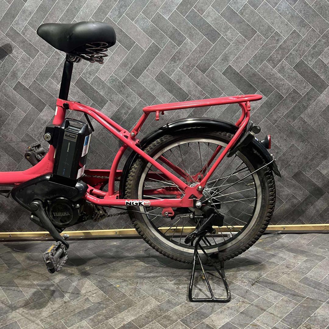 電動アシスト自転車 ピンク 前面バスケット付き