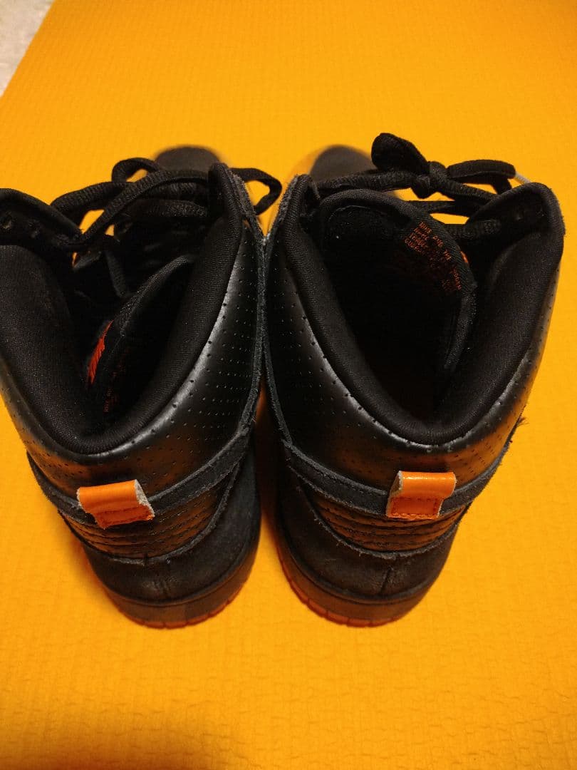 【美しい色】Nike ハイカットエアダンク 黒/オレンジ 29センチ