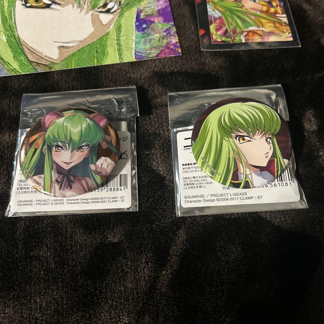 コードギアス Ｃ.Ｃ. ルルーシュ スザク ユーフェミア 缶バッジ 特典