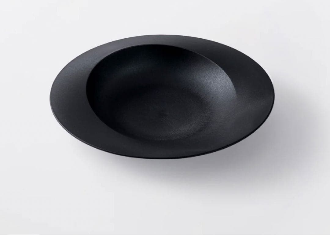 ARAS エイラス 深皿スクープ ベーシック グレー ブラック26cm