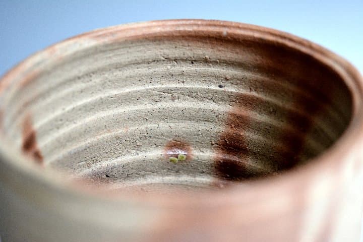 クレヨン7色。江戸時代 古備前 火襷 水指 塗蓋 備前焼 茶道具