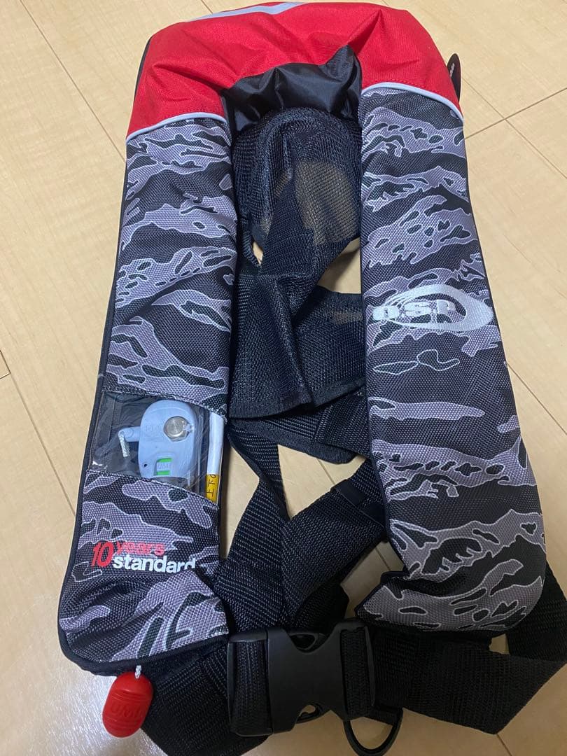 新品　OSP ライフジャケット　サスペンダータイプ　2220RSE 迷彩レッド