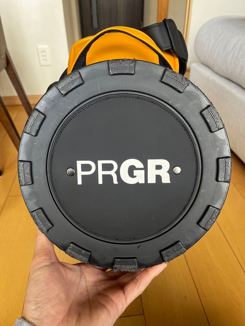 超美品希少プロギア　PRGR ド迫力大きめキャディバッグ 黒 プロ仕様コンパクト