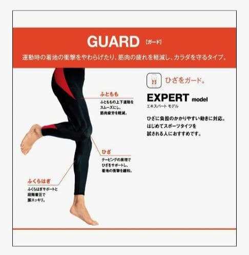 【美品】CW-X スポーツタイツ エキスパートモデル 吸汗速乾 UVカットメンズ