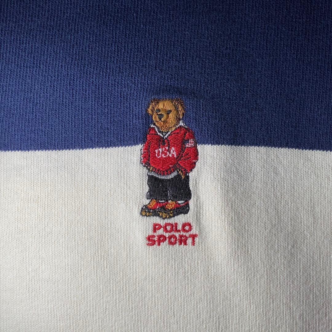 90s Polo sport ポロベア polo bear ラガーシャツ