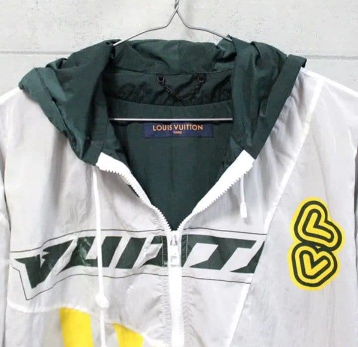 ルイヴィトン パッチワーク ベースボールジャージー ブルゾン 白×緑×黄