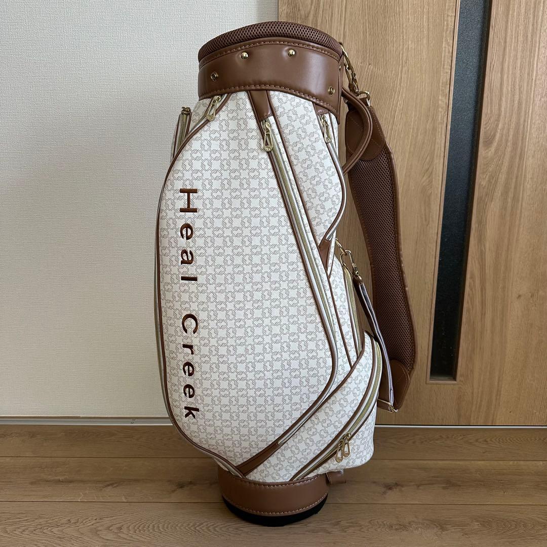 美品 ヒールクリーク HealCreek モノグラム 8.5型 キャディバッグ