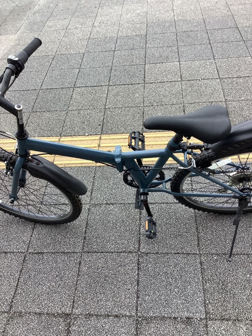 26インチ 青 折り畳み自転車 6段変速