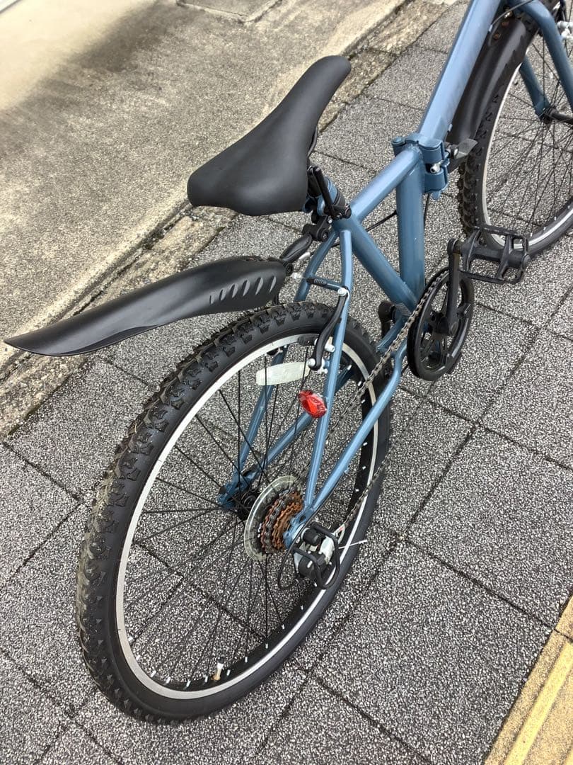 26インチ 青 折り畳み自転車 6段変速