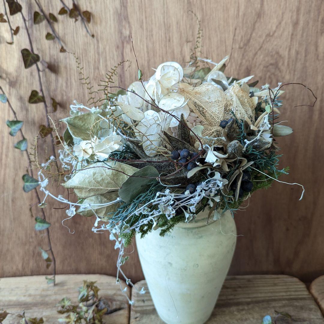専用Wedding&Interior＊くすみ系白グリーンドライフラワーブーケ