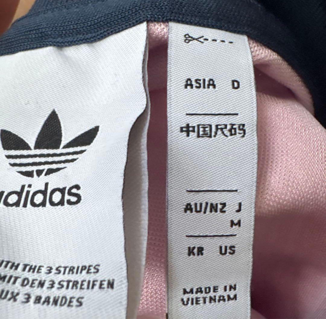 adidas ピンク ストライプ Tシャツ