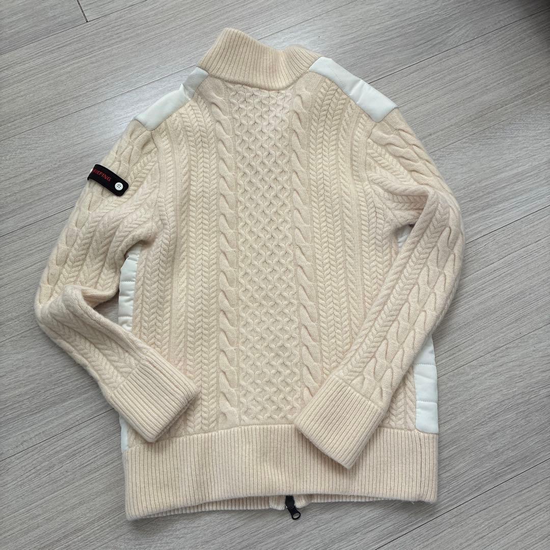 BRIEFING ケーブルニット ハイネックジャケット