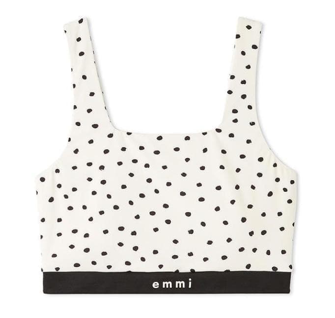 emmi yoga エミ ヨガ ウェア 上下セット ドット柄 アイボリー 新品