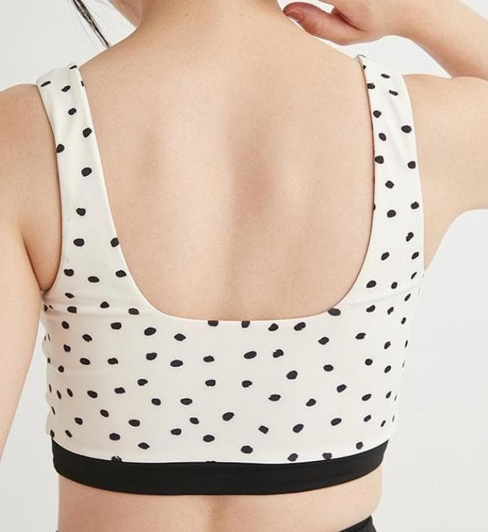emmi yoga エミ ヨガ ウェア 上下セット ドット柄 アイボリー 新品