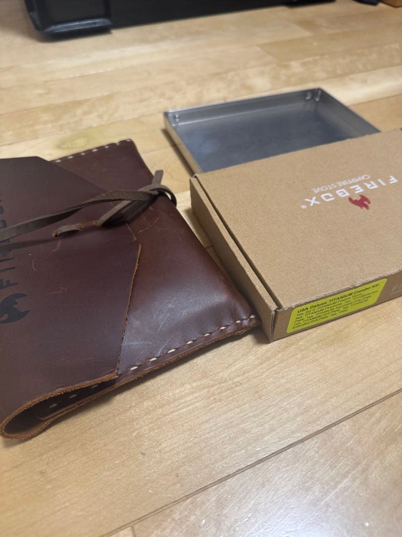 【新品未使用】FIREBOXチタンデラックスボックスセット、レザーケース+おまけ