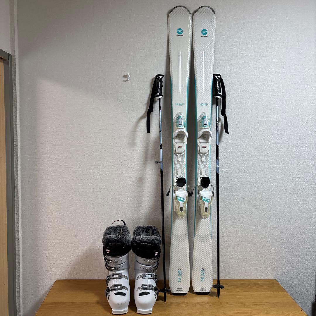 22年美品　Rossignol 144cm 25-25.5cm ストックケース付
