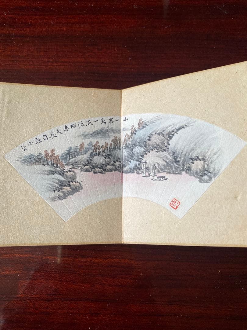 扇面画帖 セット本 肉筆 水墨画 彩色画 書 落款有日本画 古美術 コレクション