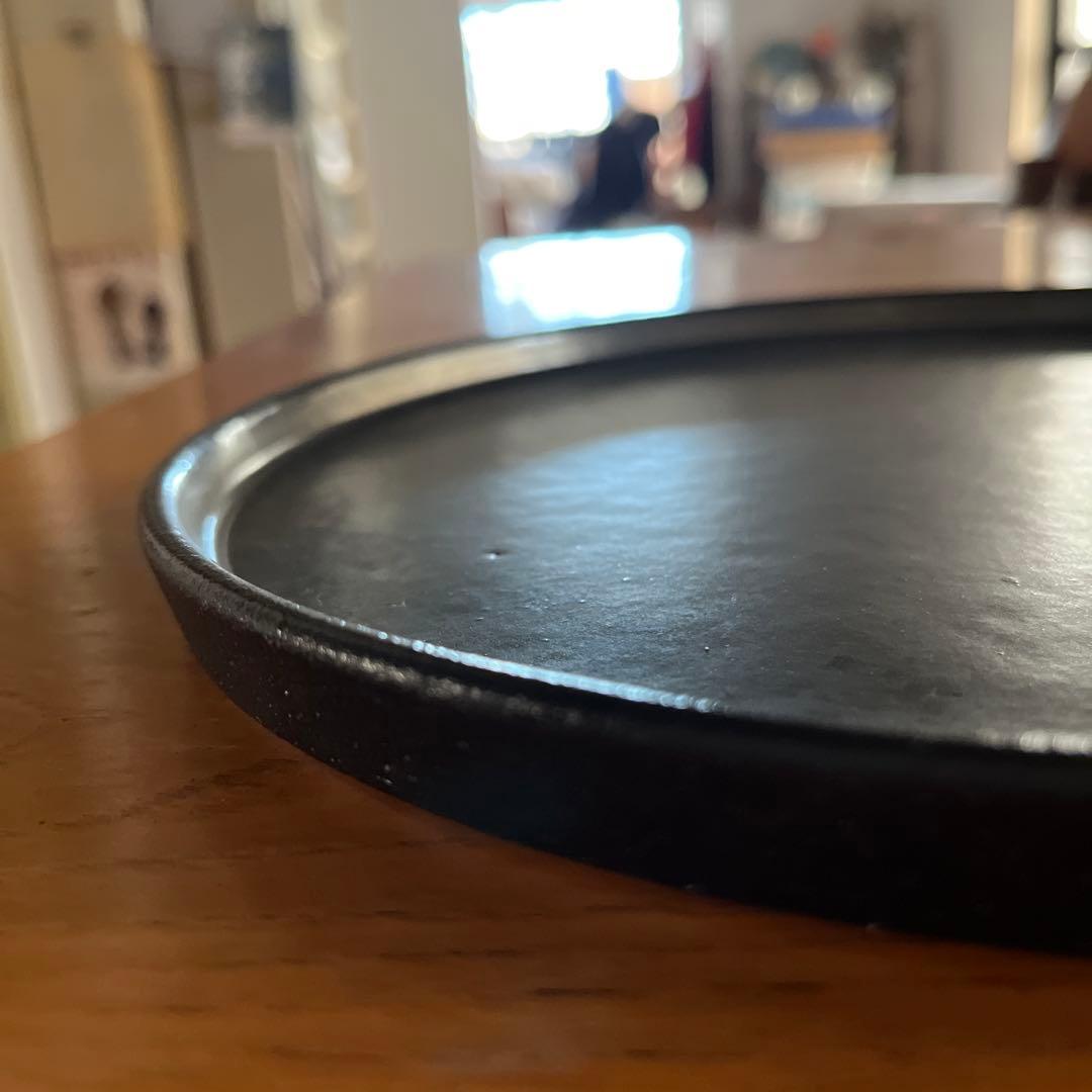 アクタスSHIGARAKI Round PLATE黒いプレート26㎝　3枚セット
