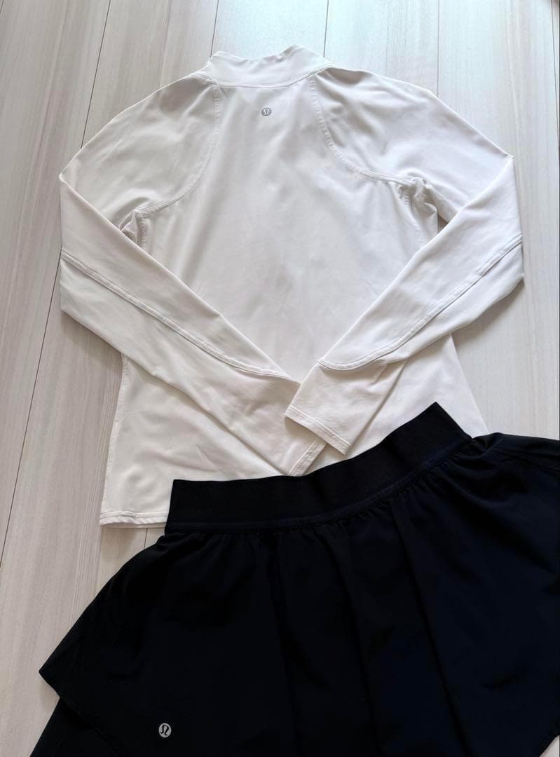 【美品】lululemonハーフジップロングスリーブS〜M