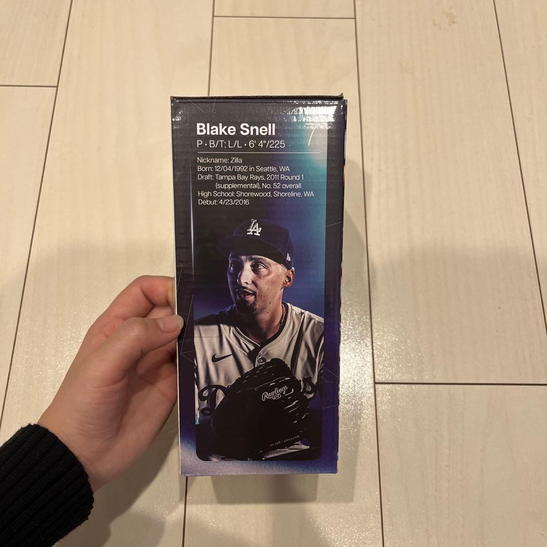 ドジャースタジアム限定配布　ブレイク・スネル投手ボブルヘッド人形　ドジャース